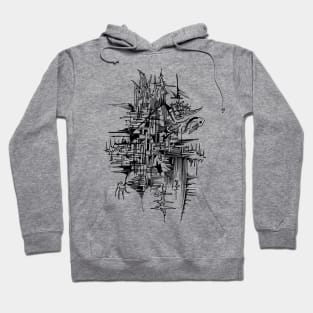 Doodle line abstract Hoodie